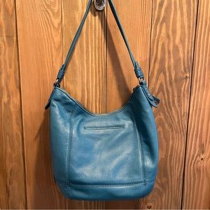 The sak dark turquoise leather shoulder bag